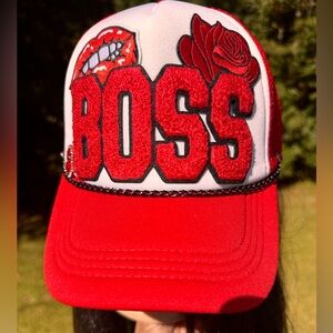 Trucker hat Boss chenille iron on